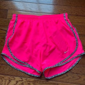 Nike Dri-FIT Tempo Running Shorts Pink with Striped Trim
